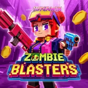 Tampilan visual retro arcade dari slot Zombie Blasters